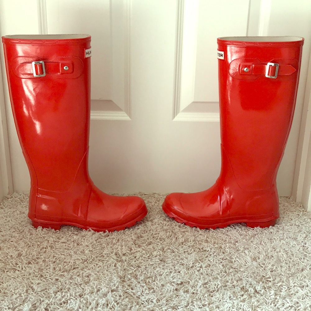 Hunter Boots in orange